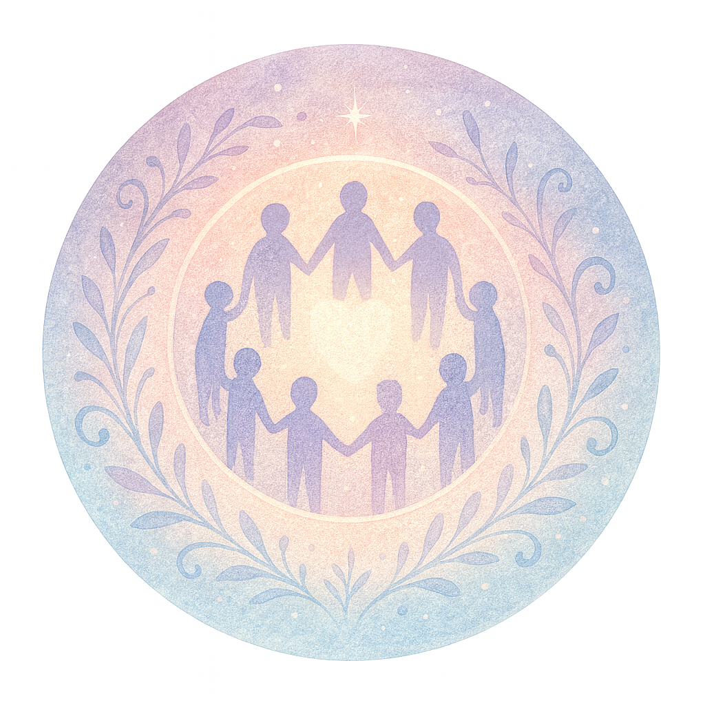 cercle de pardon dessin coeur rayonnant